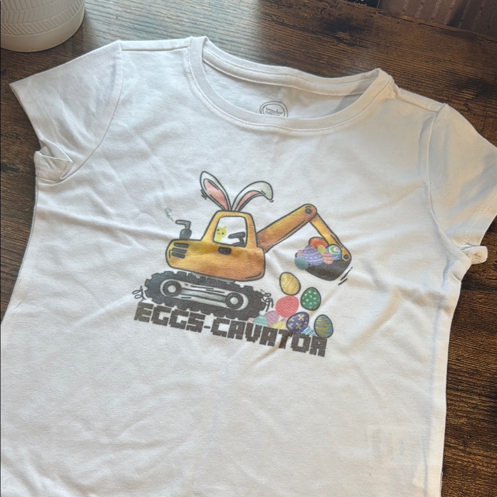 Wonder Nation White Excavator Tee